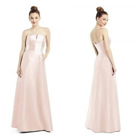 Alfred Sung Strapless Maxi Dress Size 14 - Picture 1 of 12